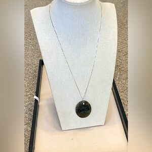 Labradorite Pendant Sterling Silver Necklace